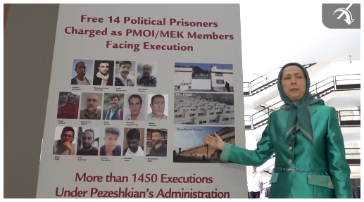 خانم مریم رجوی: هرچه رژیم به سرنگونی نزدیک‌تر می‌شود، شدت سرکوب را با افزایش اعدام‌ها، دستگیری‌های کور و گسترده، گسیل مزدوران مسلح به خیابان‌ها، تشدید کنترل اینترنت و تصویب قانون جدیدی برای مجازات اعدام، تشدید می‌کند.