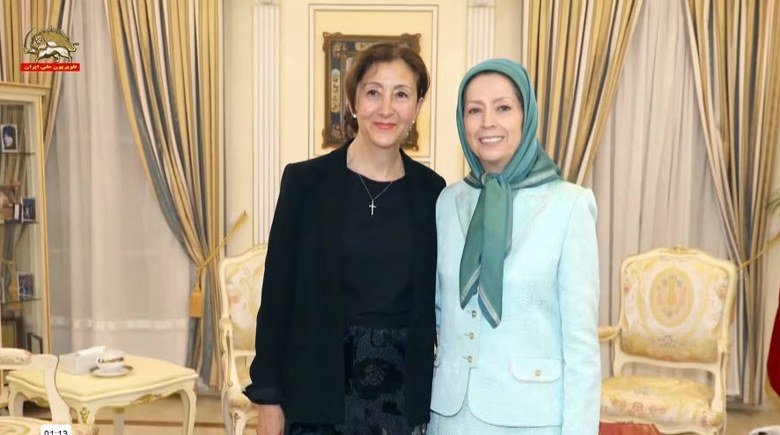 ملاقات خانم #مریم_رجوی با خانم اینگرید بتانکور - #FreeIran2023